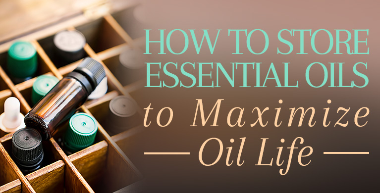 essential oils in an organizer 