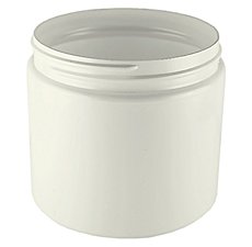 Boston Round White PET Plastic Jar